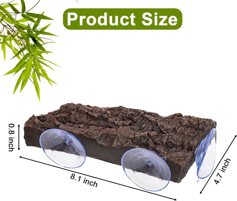 ZENFUN Turtle Basking Platform, Fish Tank Aquarium Tortoise Climbing Platform with 3 Suction Cups, Baby Tortoise Resting Terrace, Climbing Ramp Shale Reptiles Dock for Terrapins, Frogs - Image 2